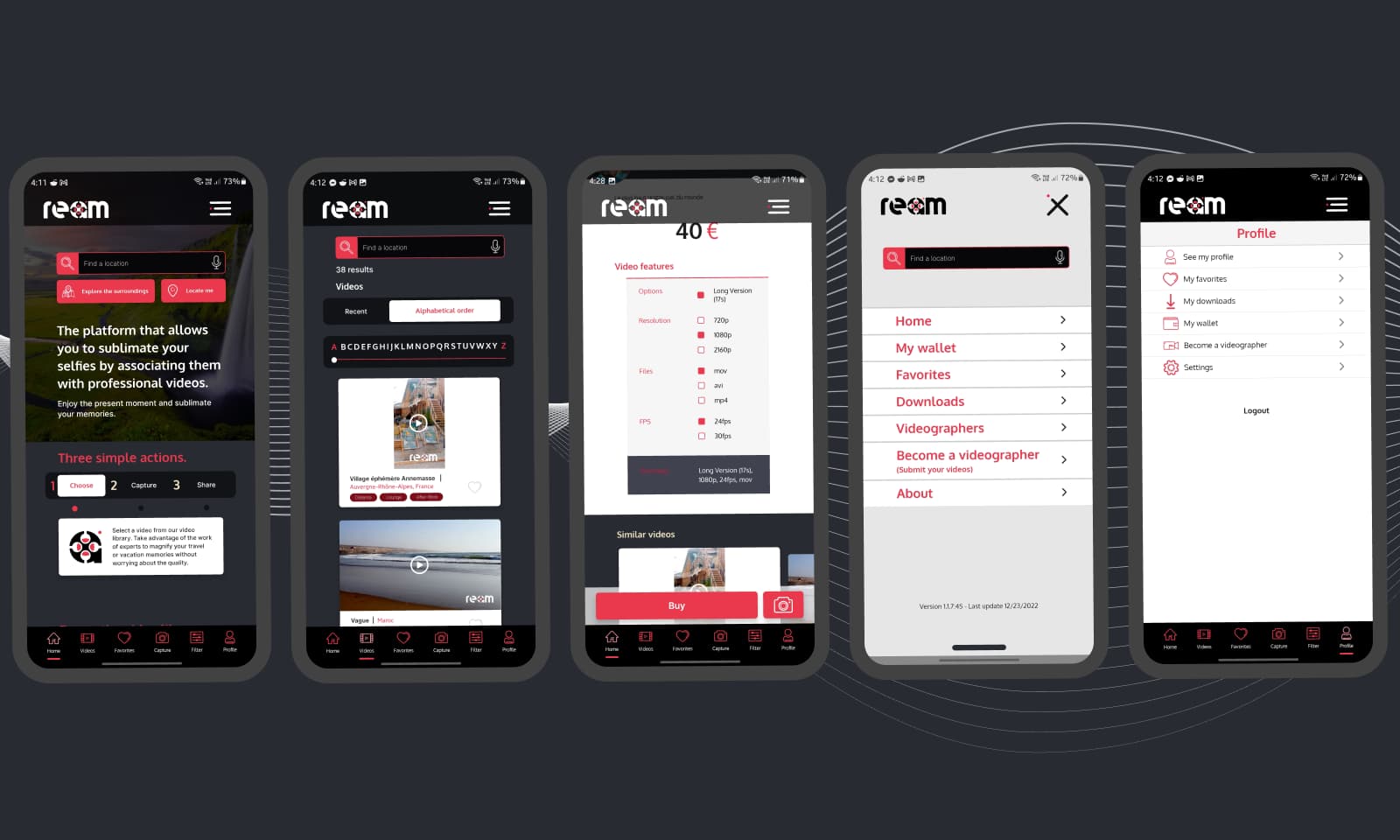 Ream Movie interface view 2